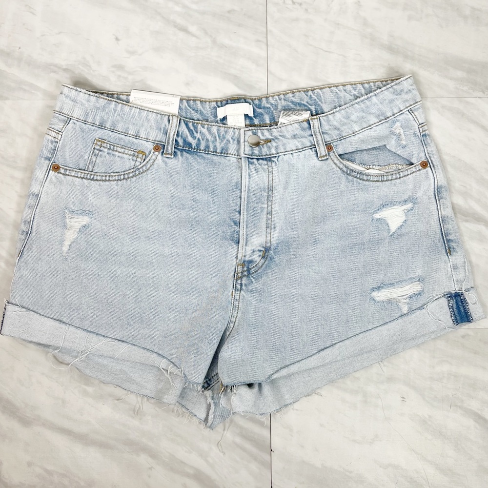 H&M High Waist Cutoff Jeans Shorts 16 NWT
